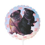 Pugs and Kisses Balloon (Round and Heart-shaped), 11"