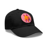 Frenchie Butt Dad Hat with Leather Patch