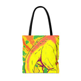 Tie Dye Brachiosaurus Butt Tote Bag