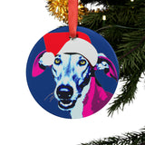 Grey Hound Ornament with Your Pet's Name!