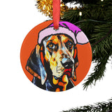 Coonhound Ornament with Your Pet's Name!