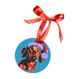 Dachshund (Short Hair) Ornament with Your Pet's Name!