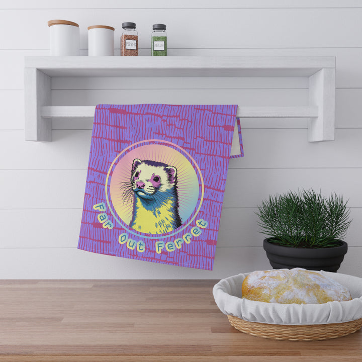 Far Out Ferret Kitchen Towel