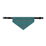 Teal Leopard Print Collar Bandana