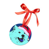 Samoyed Ornament with Your Pet's Name!