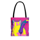 Tie Dye Cat Butt Tote Bag