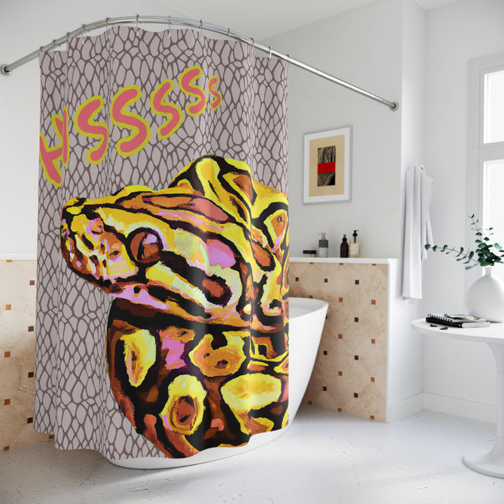 Hissss Snake Polyester Washable Shower Curtain