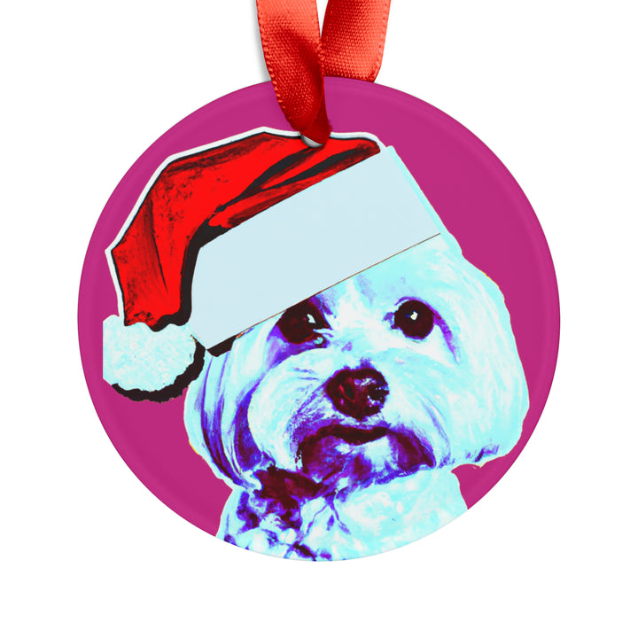 Maltese Ornament with Your Pet's Name!