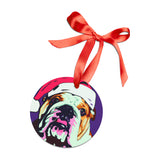 English Bull Dog Ornament with Your Pet's Name!