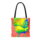 Tie Dye Chicken Butt Tote Bag