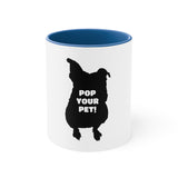 Pop Your Pet! Custom Accent Coffee Mug