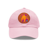 Frenchie Butt Dad Hat with Leather Patch