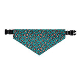 Teal Leopard Print Collar Bandana