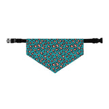 Teal Leopard Print Collar Bandana