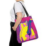 Tie Dye Cat Butt Tote Bag