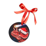 Meteor Extinction Dino Ornament with Ribbon