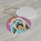 Havanese Ceramic Heart Ornament