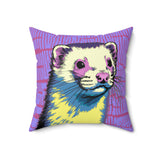 Far Out Ferret Accent Square Pillow