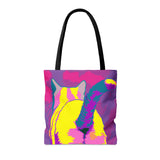 Tie Dye Cat Butt Tote Bag