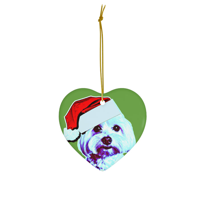 Maltese Ceramic Heart Ornament