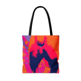 Tie Dye Dog Butt Tote Bag