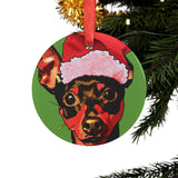 Miniature Pinscher Ornament with Your Pet's Name!